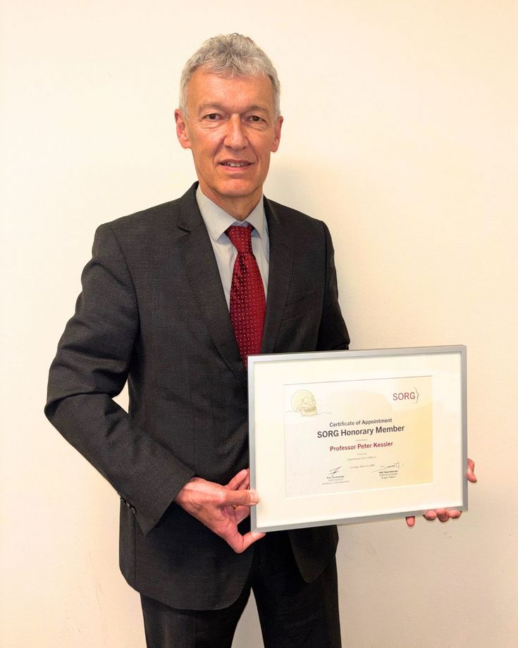 Prof. Dr. Dr. Peter Kessler becomes Honorary Member of SORG