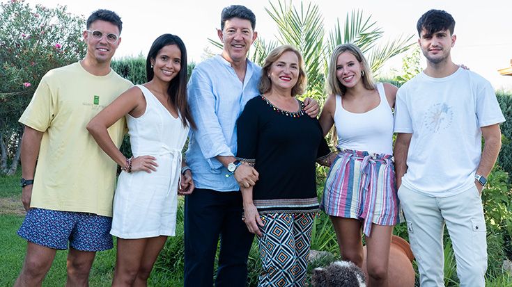 Florencio Monje with his family