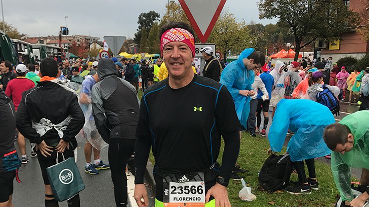 Florencio Monje running a marathon